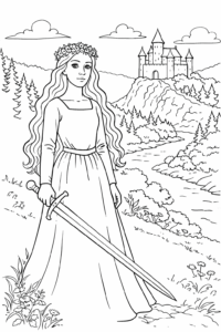 legendy krakowskie do kolorowania: księżniczka wanda