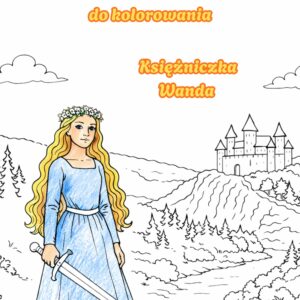 legendy krakowskie do kolorowania: księżniczka wanda